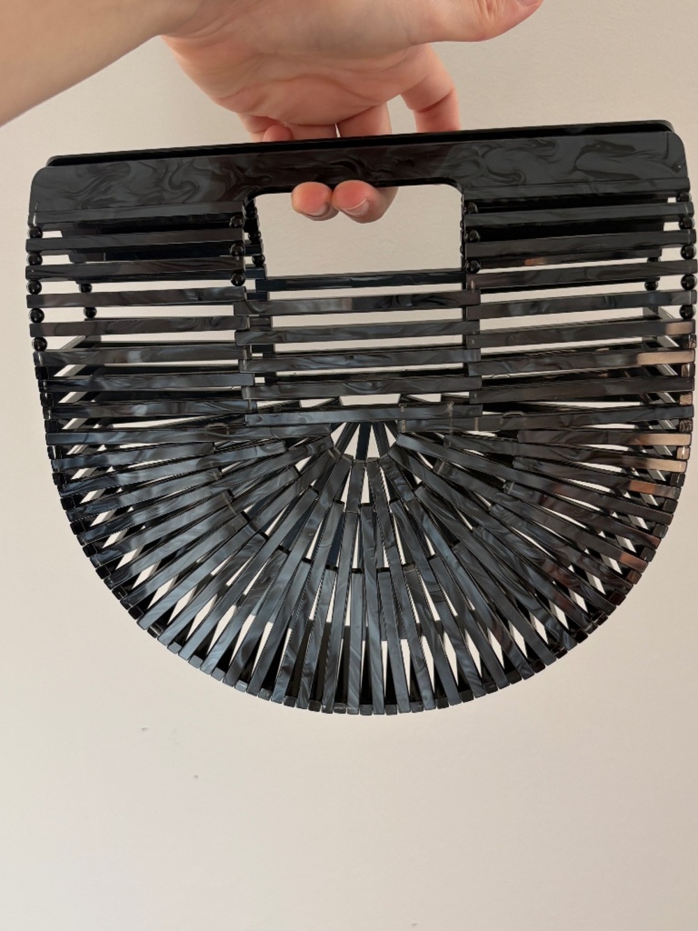 Cult Gaia Acrylic Ark Bag in Black
